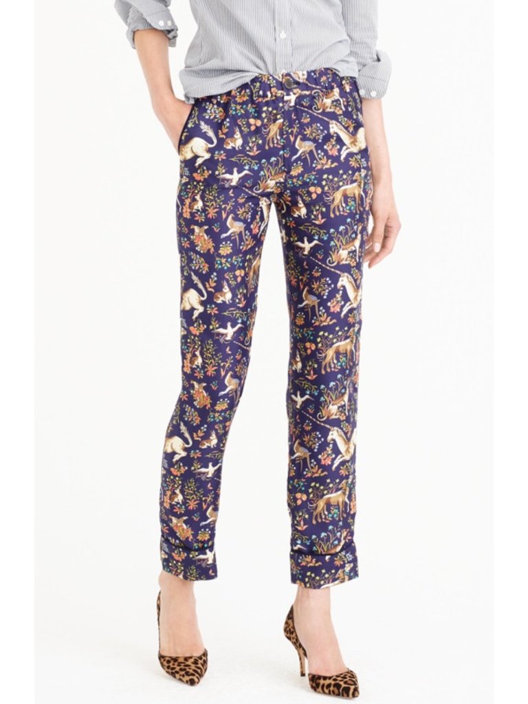 J. Crew Collection X Drake, Pajama Print Pant In Midnight Unicorn, Size 2